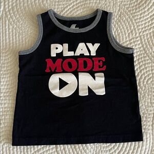Play Mode On Kids Tank Top - Black